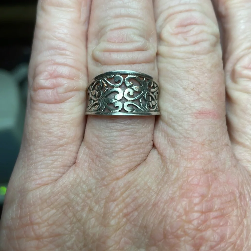 Vintage Sterling heart ring